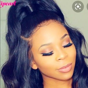 Full lace front wigs hand tied human hair w/t bang